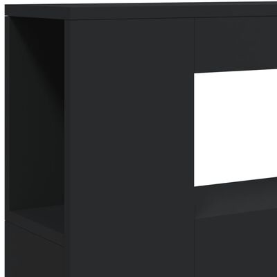 vidaXL Čelo postele s LED černé 100 x 18,5 x 103,5 cm kompozitní dřevo