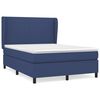 vidaXL Box spring postel s matrac&iacute; modr&aacute; 140x200 cm textil