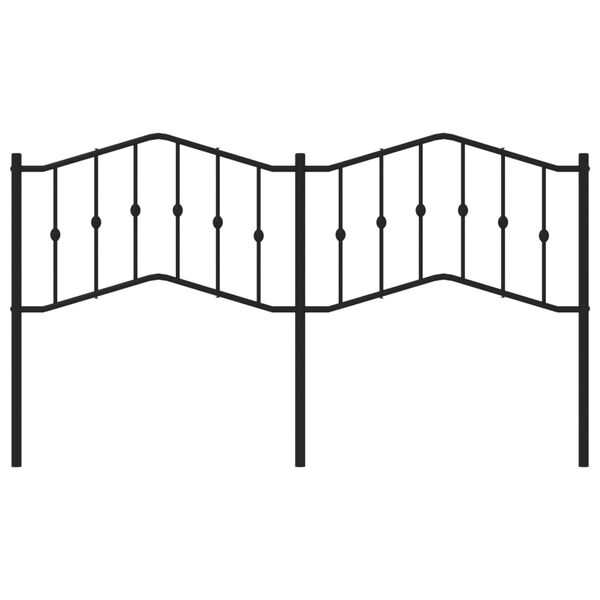 vidaXL Kovové čelo postele černé 160 cm