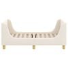 vidaXL Rám postele pro batole s čelem Krémová 70 x 140 cm Ovčí látka