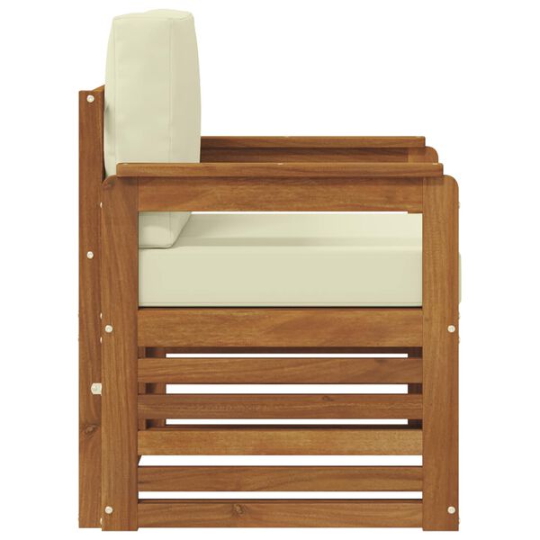 vidaXL Venkovn&iacute; pohovkov&aacute; souprava Masivn&iacute; ak&aacute;ciov&eacute; dřevo a polyester