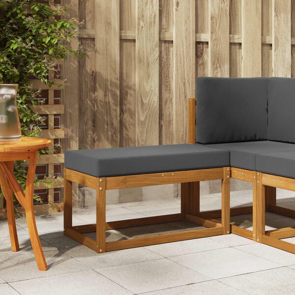 vidaXL Outdoorov&yacute; stoličkov&yacute; benč Masivn&iacute; ak&aacute;tov&eacute; dřevo Př&iacute;rodn&iacute;