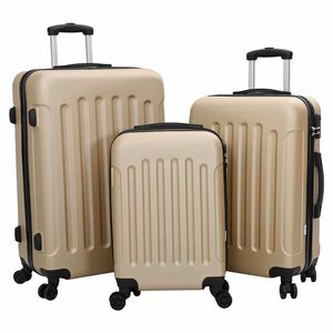 vidaXL Kufr se z&aacute;mkem 3 ks champagne 50 x 31 x 78 cm ABS plast
