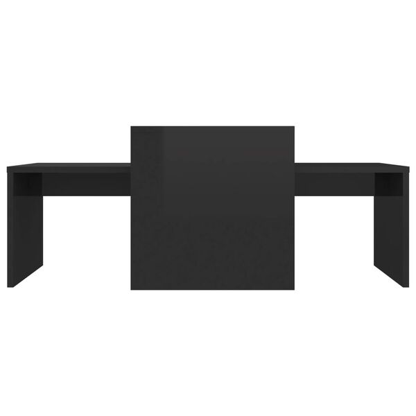 vidaXL Konferenční stolky černé vysoký lesk 100x48x40 cm dřevotříska