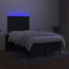 vidaXL Box spring postel s matrac&iacute; a LED čern&aacute; 120x190 cm textil
