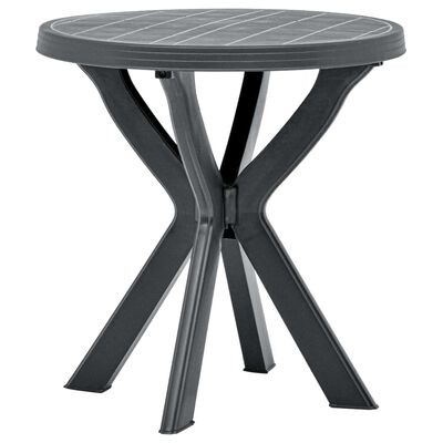 vidaXL Bistro stolek antracitový Ø 70 cm plast