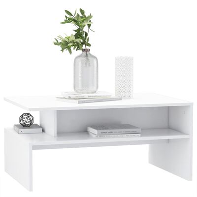vidaXL Konferenční stolek bílý 90 x 60 x 42,5 cm dřevotříska