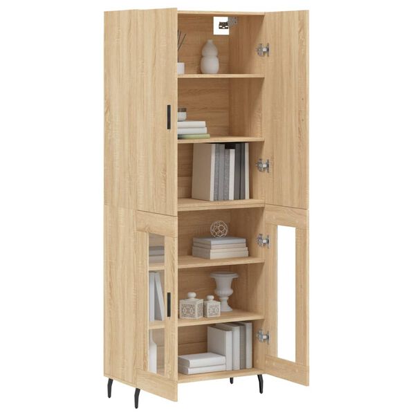 vidaXL Skř&iacute;ň highboard dub sonoma 69,5 x 34 x 180 cm kompozitn&iacute; dřevo