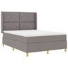 vidaXL Postel s boxspringem s LED p&aacute;sky Taupe 160 x 200 cm textil