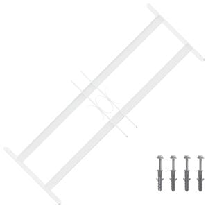 vidaXL Zabezpečovac&iacute; mř&iacute;ž pro okna se 2 př&iacute;čn&yacute;mi li&scaron;tami 43-74 cm