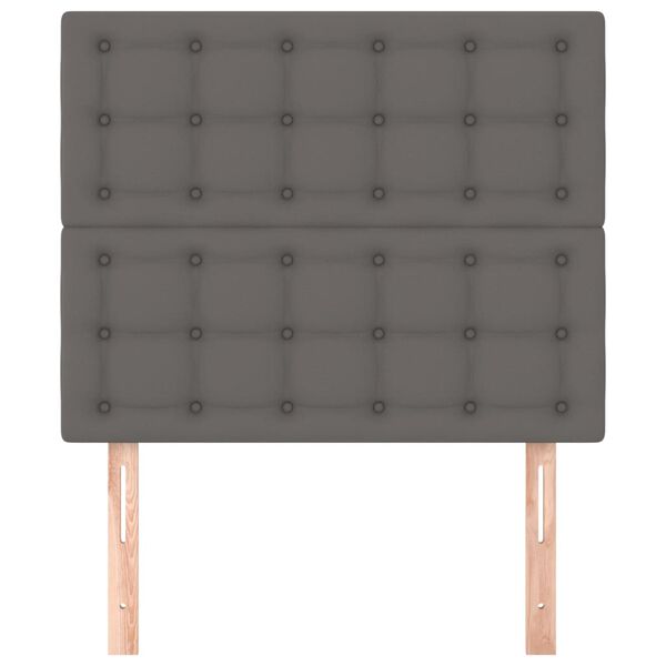 vidaXL Čelo postele šedé 80x5x118/128 cm umělá kůže