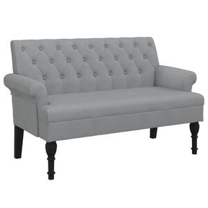 vidaXL Lavice s opěradlem světle &scaron;ed&aacute; 120 x 62 x 75,5 cm textil