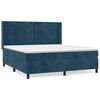 vidaXL Box spring postel s matrac&iacute; tmavě modr&aacute; 160x200 cm samet
