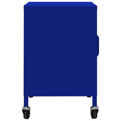 vidaXL Úložná skříň námořnická modrá 60 x 35 x 56 cm ocel