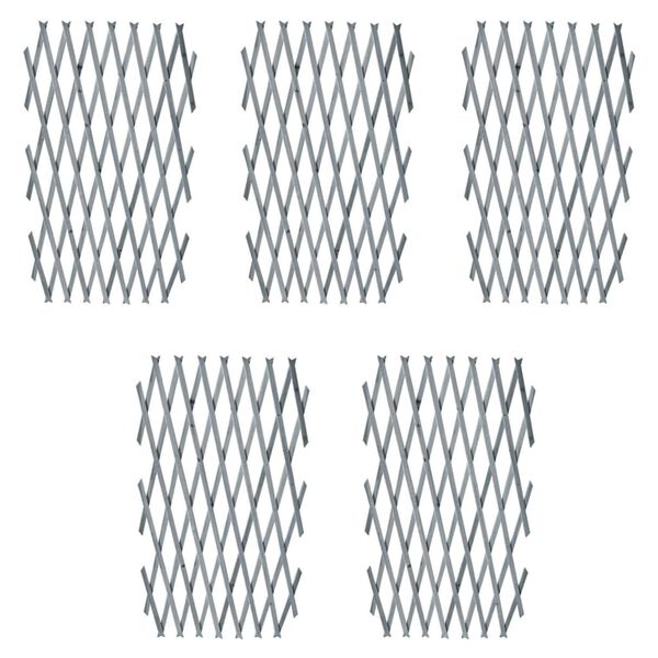 vidaXL Vrbov&yacute; trel&aacute;žov&yacute; plot 5 ks masivn&iacute; jedle 180 x 90 cm &scaron;ed&yacute;