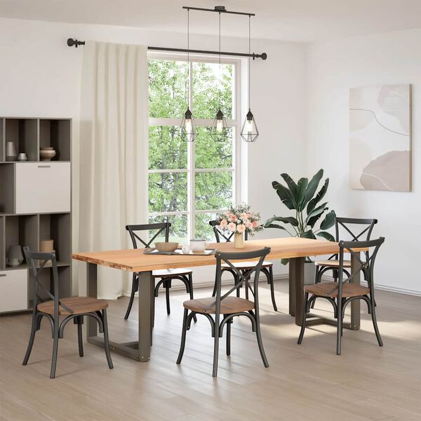 vidaXL Nohy k jídelnímu stolu ve tvaru T, 2 ks, černé, 100 x 35 x (72-73) cm, ocel