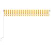 vidaXL Ručně zatahovac&iacute; mark&yacute;za s LED světlem 450 x 300 cm žlutob&iacute;l&aacute;