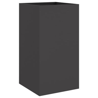 vidaXL Truhlík černý 42 x 38 x 75 cm ocel válcovaná za studena