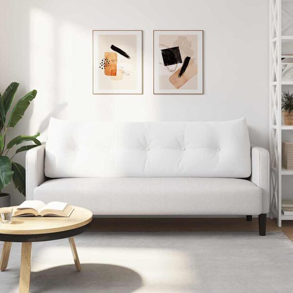 vidaXL Pol&scaron;t&aacute;ř na z&aacute;da B&iacute;l&aacute; 160 x 24 x 50 cm textil