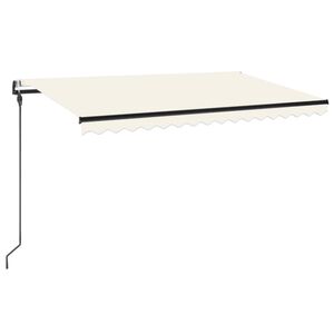 vidaXL Automatick&aacute; mark&yacute;za LED a senzor větru 450 x 300 cm kr&eacute;mov&aacute;