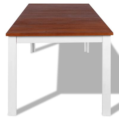 vidaXL Jídelní stůl masivní teak a mahagon 180x90x75 cm