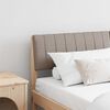vidaXL Čalouněn&eacute; čelo postele Taupe 160 cm Masivn&iacute; borov&eacute; dřevo