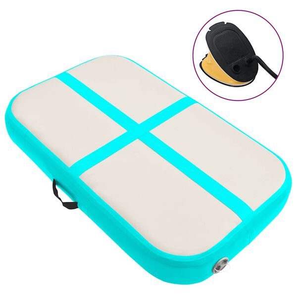 vidaXL Nafukovac&iacute; ž&iacute;něnka s pumpou 60 x 100 x 15 cm PVC zelen&aacute;