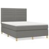 vidaXL Box spring postel s matrac&iacute; tmavě &scaron;ed&aacute; 140x200 cm textil