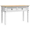 vidaXL Odkl&aacute;dac&iacute; stolek CORONA B&iacute;l&aacute; 115 x 46 x 73 cm