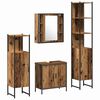 vidaXL Sada koupelnov&eacute;ho n&aacute;bytku 4 pcs Hněd&aacute; 33 x 33 x 185.5 cm