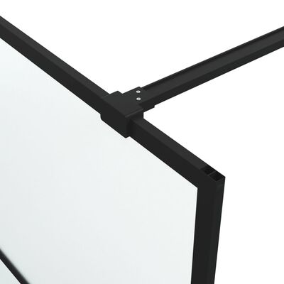 vidaXL Sprchová zástěna walk-in černá 100 x 195 cm mléčné ESG sklo