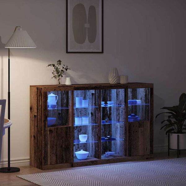 vidaXL LED komoda Star&eacute; dřevo 163 x 37 x 100 cm kompozitn&iacute; dřevo