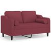 vidaXL 2m&iacute;stn&aacute; pohovka s pol&scaron;t&aacute;ři v&iacute;nov&aacute; 120 cm textil