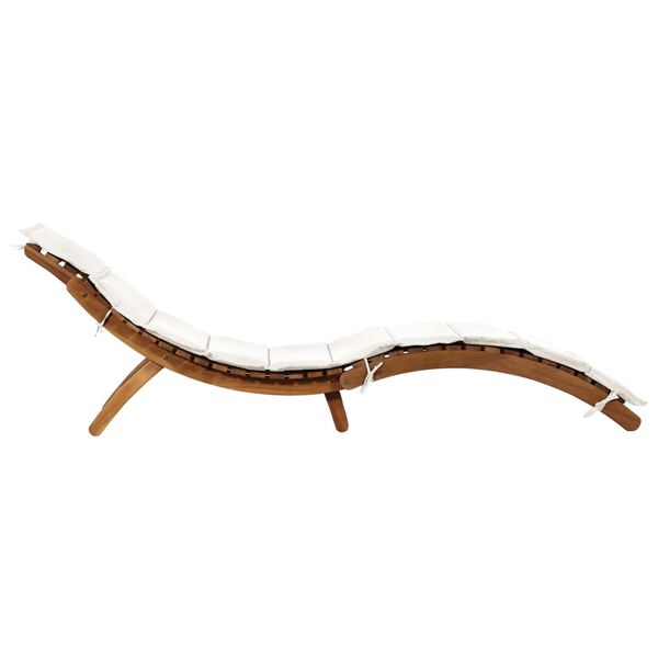 vidaXL Leh&aacute;tko s kr&eacute;mov&yacute;mi pol&scaron;t&aacute;ři z masivn&iacute;ho dřeva ak&aacute;cie