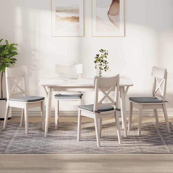 vidaXL Polštáře na sedadla 4 pcs Oblačno šedá 40 x 40 x 3 cm textil