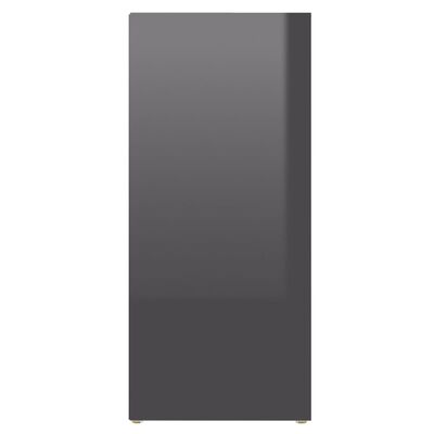 vidaXL Odkládací skříňka šedá vysoký lesk 97 x 32 x 72 cm dřevotříska