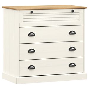 vidaXL Komoda VIGO b&iacute;l&aacute; 80 x 40 x 76 cm masivn&iacute; borov&eacute; dřevo