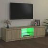vidaXL TV skř&iacute;ňka s LED osvětlen&iacute;m dub sonoma 140 x 40 x 36 cm