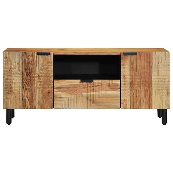 vidaXL TV jednotky s polic&iacute; Masivn&iacute; ak&aacute;tov&eacute; dřevo 105 x 33,5 x 46 cm