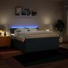 vidaXL Box spring postel s matrac&iacute; modr&aacute; 180x200 cm textil