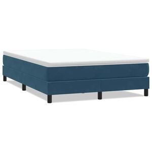 vidaXL Postel Box Spring bez matrace tmavě modr&aacute; 160x210 cm samet