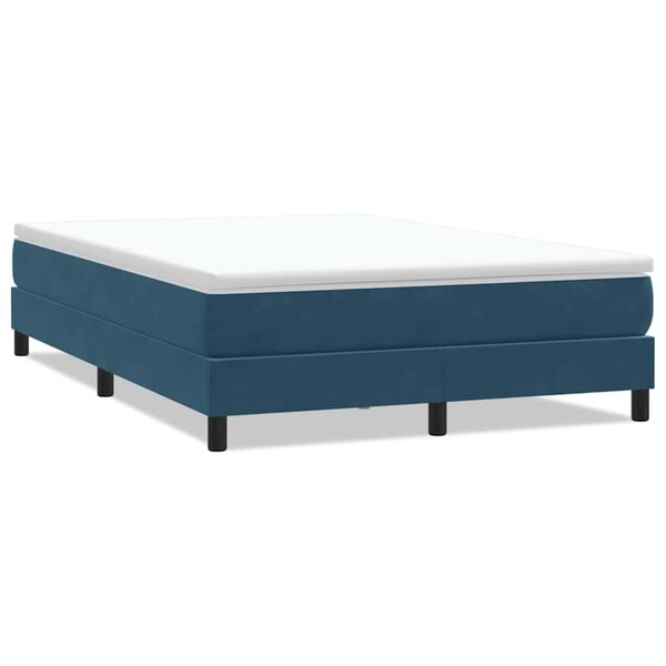 vidaXL Postel Box Spring bez matrace tmavě modr&aacute; 160x210 cm samet