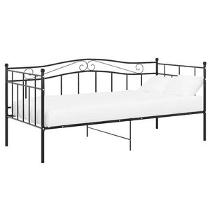 vidaXL R&aacute;m postele bez matrace čern&yacute; kov 90 x 200 cm