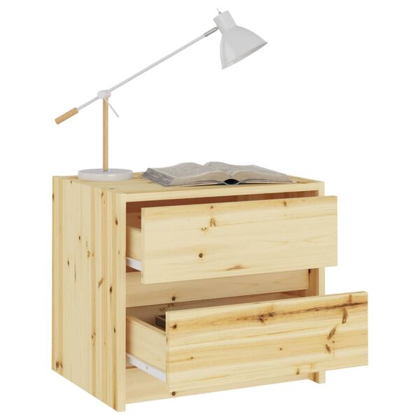 vidaXL Nočn&iacute; stolek 40 x 30,5 x 35,5 cm masivn&iacute; jedlov&eacute; dřevo