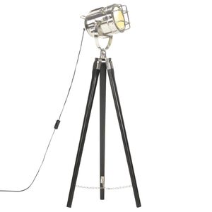 vidaXL Stojac&iacute; lampa na stativu čern&aacute; masivn&iacute; mangovn&iacute;kov&eacute; dřevo 97 cm
