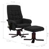 vidaXL Masážní polohovací křeslo s podnožkou černé umělá kůže