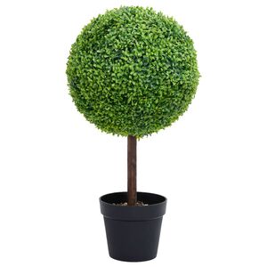 vidaXL Uměl&yacute; zimostr&aacute;z ve tvaru koule s květin&aacute;čem zelen&yacute; 50 cm