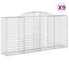 vidaXL Klenut&eacute; gabionov&eacute; ko&scaron;e 9 ks 300x50x140/160cm pozinkovan&eacute; železo