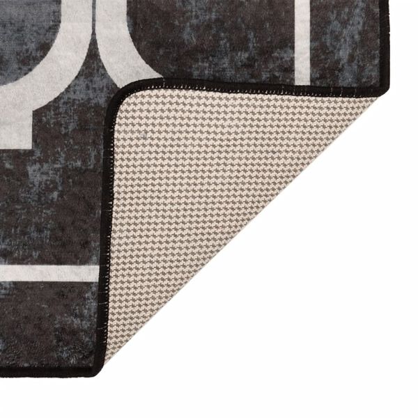 vidaXL Koberec pratelný černý a bílý 160 x 230 cm protiskluzový