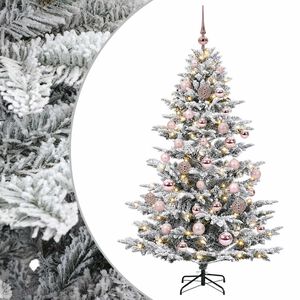 vidaXL Uměl&yacute; v&aacute;nočn&iacute; stromek s v&aacute;nočn&iacute;mi koulemi 150 cm 150 LED